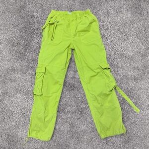 Happily Grey Cargo Pants – Bright Yellow Utility Style, XS